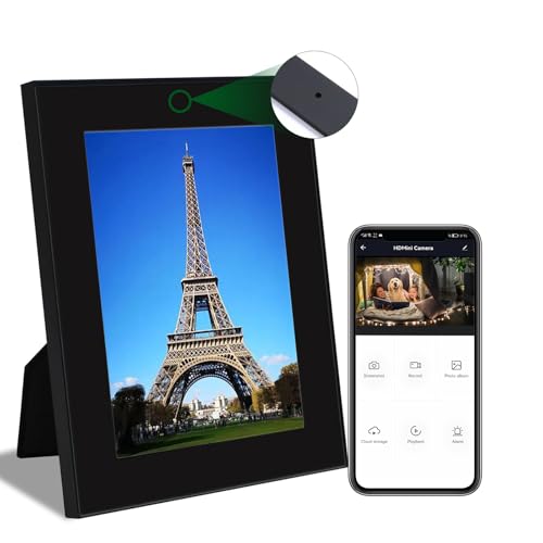 icamdoor Hidden Camera Photo Frame - WiFi Spy Cam with Remote Viewing - 1080P FHD Nanny Cam for...