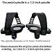 YBEKI 1 Paar Premium Heimtrainer Pedale mit Riemen – 9/16″ (14,3 mm) & 1/2″ (12,7 mm) Spindel – Universell kompatibel mit Peloton, Schwinn, Kettler, Christopeit – Indoor Cycling Pedale (1/2 Spindel)