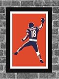 Chicago Caleb Williams The Iceman Football Portrait Sports Print Art 11x17 inches