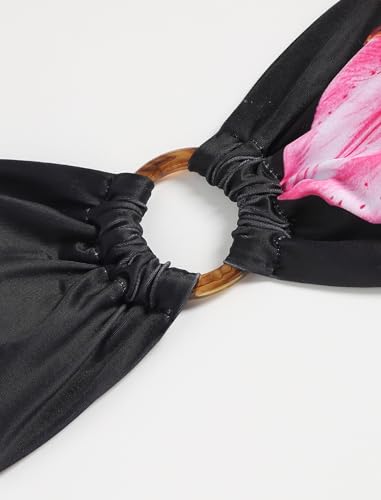 Image of ZAFUL Women's Bandeau Bikini O Ring Strapless Tie Back High Cut Two Piece Swimsuit Bathing Suits
