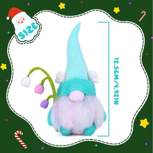 Hssugi Needle Felting Kit, Needle Felting Starter Kit for Beginners Adult, Needle Felting Supplies with Basic Felt Tools, Felting Wool Instructions for DIY Crafts Birthday Present(Lily of Valley) - Thumbnail 5