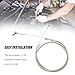 Zreneyfex 36 inch Automotive Universal Braided Throttle Cable Kit, Stainless Steel Gas Cable, Swap Braided Throttle Cable Kit