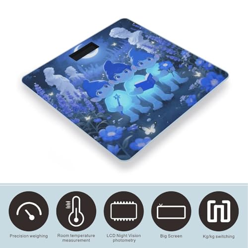 Báscula Digital Tres Gnomos Azul para Peso Corporal miniatura 3