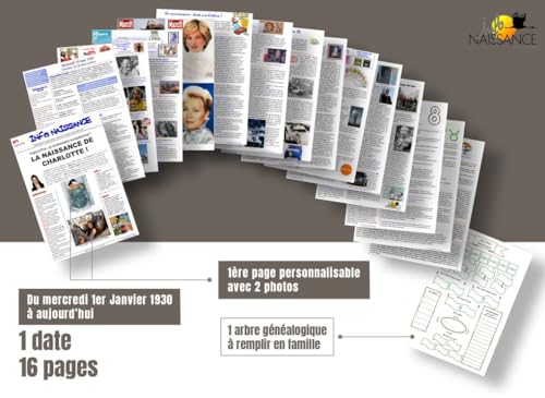 Infonaissance - Journal de naissance personnalisé de 16 pages avec vos photos – Image 5