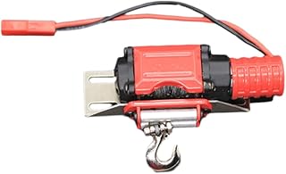 BUGUUYO Juego de Tracción con Cabrestante de Metal 1:10 para Coche Rc Crawler Cabrestante Rc Eléctrico bajo Nivel de Ruido Color Rojo Y