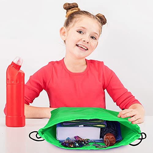 Image of KUUQA 20Pcs Green Drawstring Backpack Bags