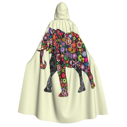 Cape à capuche éléphant adulte durable costume Halloween cosplay sorcière