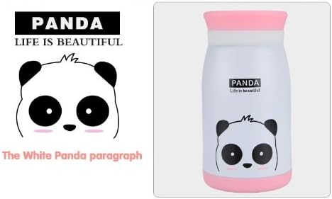 Cute Animals Cartoon Series Stainless Steel Vacuum Thermal Bottle Travel Mug Korean Big Belly Cup White Panda 250ml