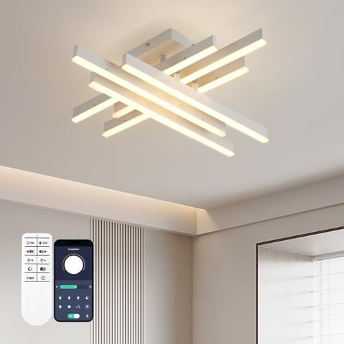 ORANOOR Modern LED Ceiling Light with Remote, Dimmable 21-inch Ceiling