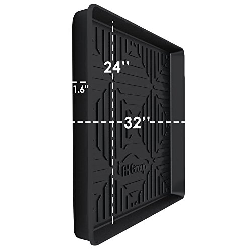 Fh Group F16407 Black 32" Premium Multi-Use Cargo Tray Liner W. Silicone Anti-Slip Dash Mat #TOP4