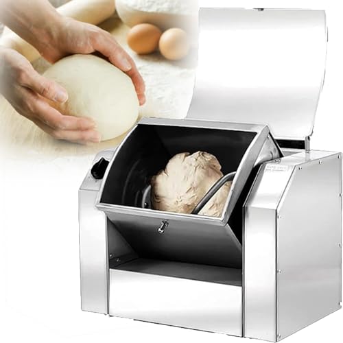 Amasadora Comercial de harina y Pizza, 1100/1500 W,Amasadora de Pan, eléctrica Batidora Amasadora, con tazón y Temporizador, para escuelas, panaderías y restaurantes,3KG