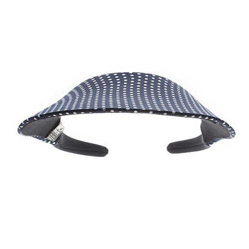 No Headache Sun Visors For Women | Round Brim | Visor Hats For Women | Golf And Tennis Visor | Resort Visor Navy W/White Dots #TOP1