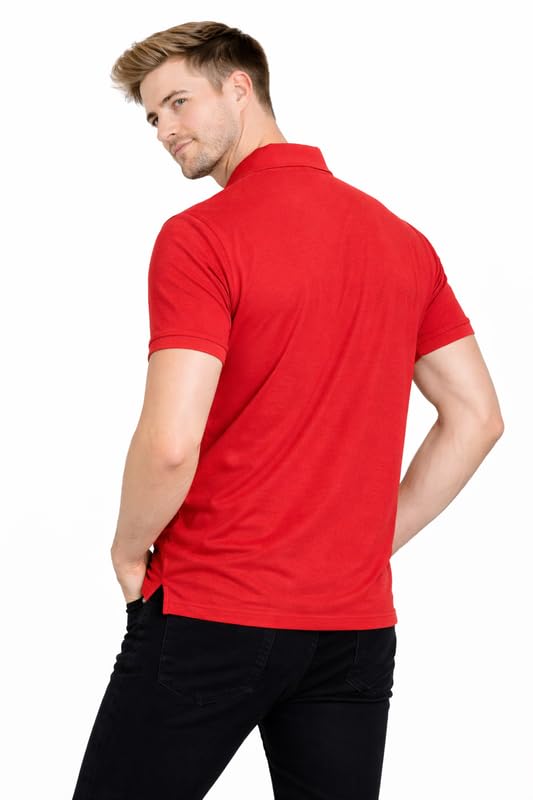 Image of SMAN Polo Neck T-Shirt Pack of 3 for Men & Boys | Half Sleeve Collar Tee with Pocket | Premium Spun Matty Fabric | Casual & Office Wear | Sizes M to 2XL | FX PO3 MCR LMN WHT