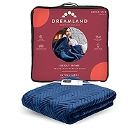 Dreamland Home Deluxe Velvet Herringbone Quilted Heated Throw Blanket  (Intelliheat+ 5 Minute Technology, 120 x 160 cm, 6 Temperature Settings,  Machine Washable, 1/3/9-hour auto timer) Grey : Amazon.co.uk: Home u0026 Kitchen