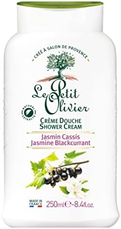 Le Petit Olivier Shower Cream - Jasmine Blackcurrant - Gently Cleanses Skin - Fresh and Moisturizing - pH Neutral - Dermatologically Tested - Free Of Soap and Dyes - 8.4 oz