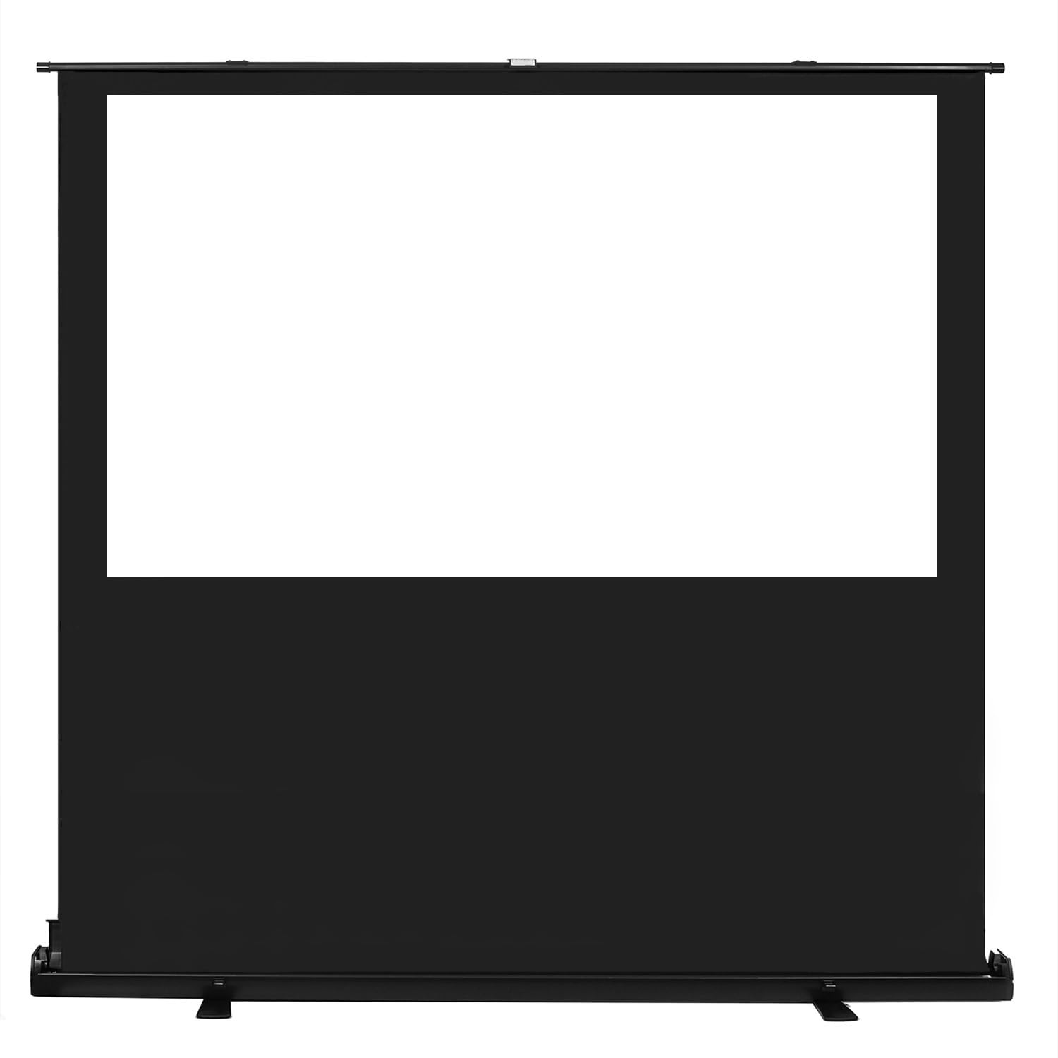 Maclean Boden-Leinwand, Projektion Leinwand, Projektionswand, Freistehend, Bodenprojektionswand, Oberflächenart: Mattweiß, Reflexionsgrad: 1,0 G (Bildschirmgröße: 66'' / Bildformat: 16:9)