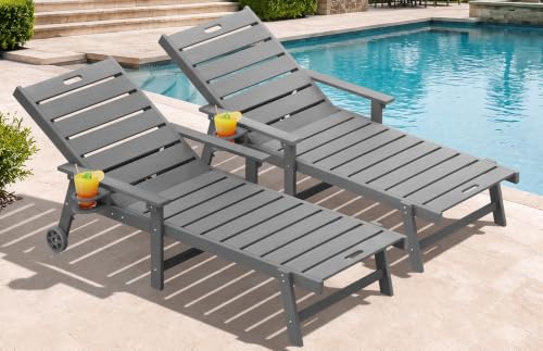 YEFU Lounge Chair Outdoor Set of 2 HIPS Chaise Lou Review