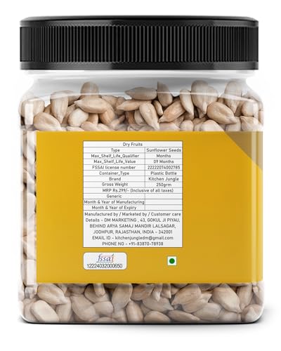 Image of Kitchen Jungle Raw Seeds Mix for Eating - 1kg - Chia, Sunflower, Pumpkin & Watermelon (250g*4 Pack) (Super Saver Combo)