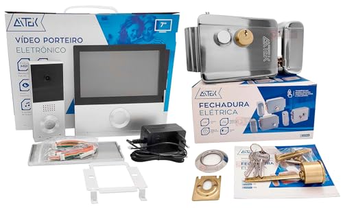 Campainha Video Porteiro Interfone Câmera Noturna Tela Lcd 1080p Touch Wifi Smart App Celular
