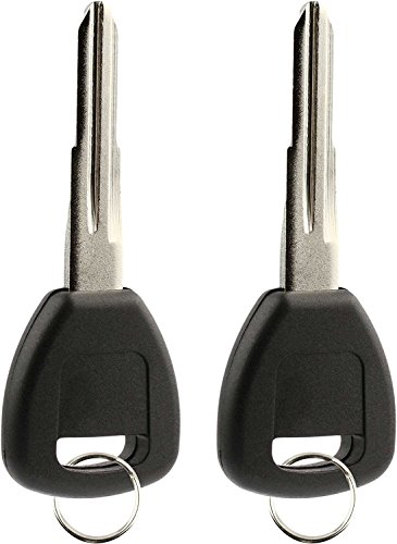 2x KeylessOption Car Key Replacement for 1996 1997 1998 1999 2000 2001 2002 2003 2004 2005 2006 Acura CL MDX RSX TL Honda Accord Civic Insight Odyssey Prelude, HD106 T5 Clone Chip, Locksmith Required