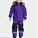 gsatuba Girls and Boys Snow Suits One Piece Winter Fashion Warm Overalls Comfy Waterproof 2024 Toddler Ski Suits 1-10 Years toddler snowsuit 4t Purple 7 Years