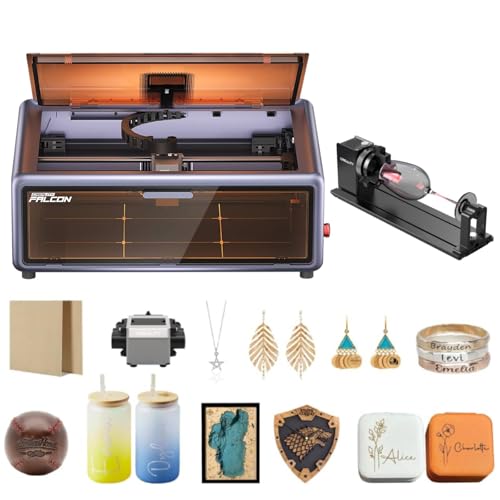 Creality Falcon A1 10W Laser Engraver Bundle with Rotary Roller Pro