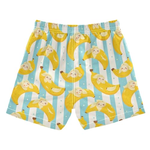 Boys Swim Trunks with Pockets and Quick Dry Fabric,Lovely Banana Kids Swimwear Boy Swimsuit2