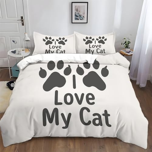 Parure de couette 240x260 cm chat pour des nuits douces et zen - 2