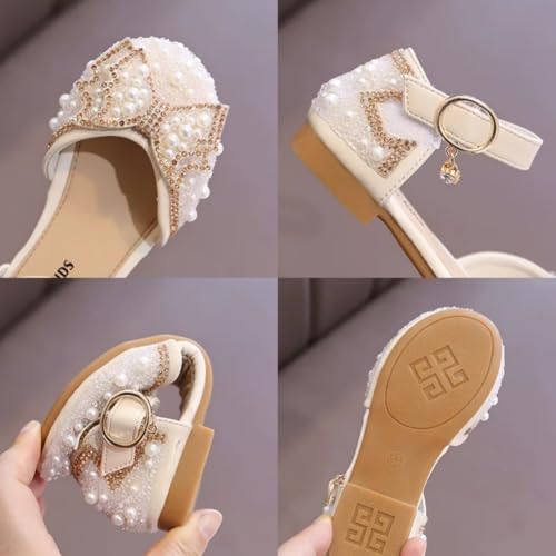 Toddler Girls Dress Sandals Wedding Party Mary Jane Flat Summer Casual Walking Shoes with Bowknot4
