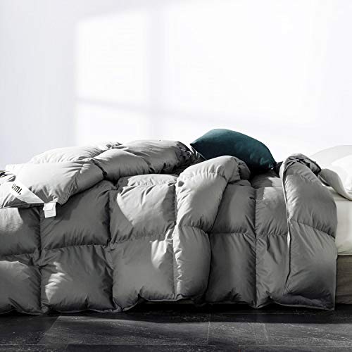 Amazon Brand - Umi Bettdecke 135x200cm Ganzjahresdecke Daunedeck mit Daunen und Federn,Bauwolle,Daune Steppdecke,Superleicht und Warm(Grau,Ganzjahresdecke) - Image 3