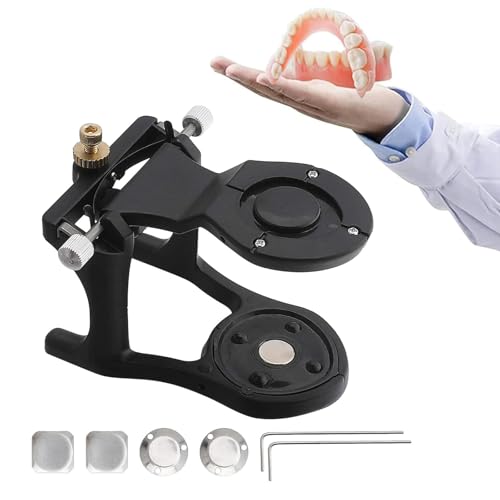Adjustable Denture Magnetic Articulator, Small Articulator Dental Laboratory Equipment for Including Training, Education, Teaching, Practice