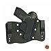 FoxX Holsters Smith & Wesson M&P Shield 9mm & 40 IWB Hybrid Holster Tuckable, Concealed Carry Gun Holster (Black Leather)