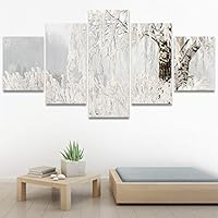SIGNWIN 5 Panel Canvas Wall Art Modern Art Expressive Forest Multicolor Photography Romantics Scenic for Home Decorations Ready to Hang - 60