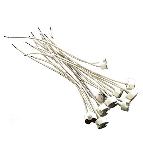 Preisvergleich Produktbild 10x Offgridtec® G4 Lampenfassung Fassung Sockel - Mit isol. Kabelzuleitung - Lampensockel