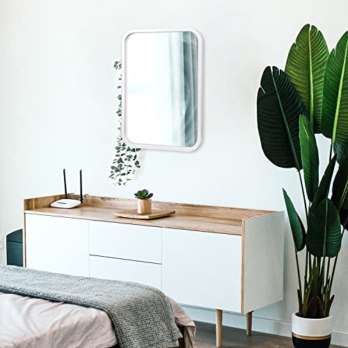 Aoaopq Wall Mirror For Bathroom Small Rectangular Mirrors For Wall White Frame Corner Decorative Mirror For Bedroom Washroom Entryway Hang Vertical Mirrors #TOP4