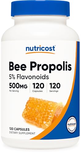 Nutricost Bee Propolis Supplement w/ 5% Flavonoids (500mg / 120 Capsules)