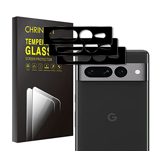 3 Piezas Protector de Lente de Cámara para Google Pixel 7 Pro, Cristal Vidrio Templado, 9H Dureza, Anti-Arañazos, Alta Definición, Transparente Cover