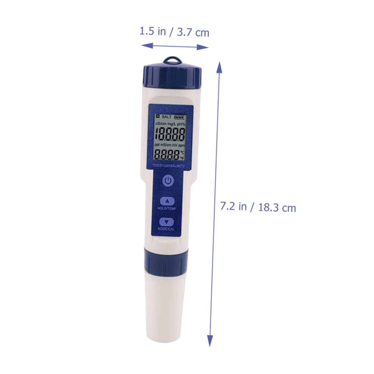 Didiseaon Medidor Digital de Salinidad Tipo Bolígrafo Sensor de Sonda, Medición Ph y Salinidad, para Análisis de Agua y Acuario, Plástico
