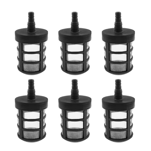 6PCS Household Hose Filters Double-Layers Stainless Steel Encryption Garden Hose Strainer with 3/8", 1/2"Nozzle Compatible With for Sprayer Oil Pumps, Pressure Washer and Industrial Equipment