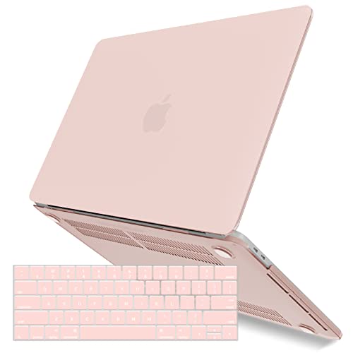 IBENZER Compatible with MacBook Pro 15 Inch Case 2019 2018 2017 2016 A1990 A1707, Plastic Hard Shell Case with Keyboard Cover for Mac Pro 15 Touch Bar, Sakura Pink, T15SKPK+1