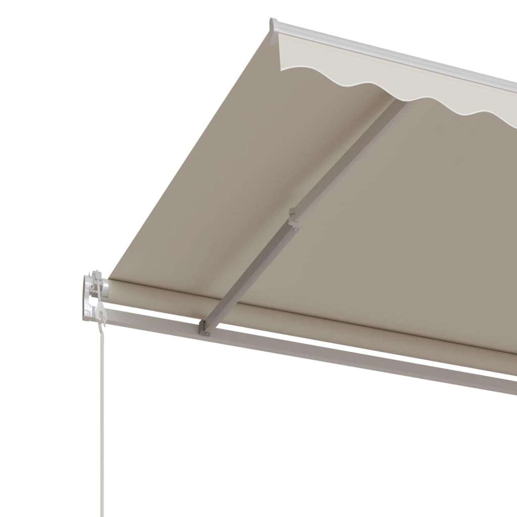 Festnight Store Banne Motorisé 5x3,5 Store banne Electrique avec Télécommande Auvent Rétractable à Bras Repliable pour Balcons Terrasse et Jardin-Crème-500 x 350 cm