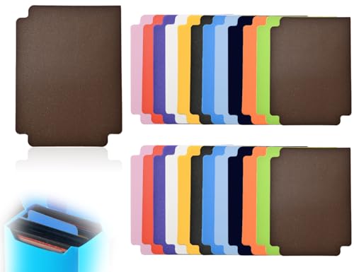 AOYEGIC 24 Pieces Card Dividers, Standard Size Card Dividers, Plastic Card Dividers, Trading Card Dividers, Card Dividers (95 * 70mm, 12 Colors)