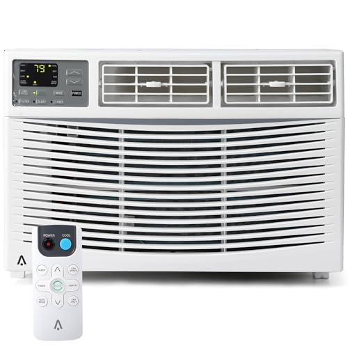 8000 BTU Window Air Conditioner with WiFi, Window AC Unit Cools Up to 350 Sq. Ft with Cooling, Dehumidifier, 3 Fan Speed, Remote & App Control & Timer Function, Perfect for Small Room