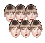 STAR CUTOUTS CMP003 Singer Singer Six Pack Cardboard Face Masks With Tabs and Elastic