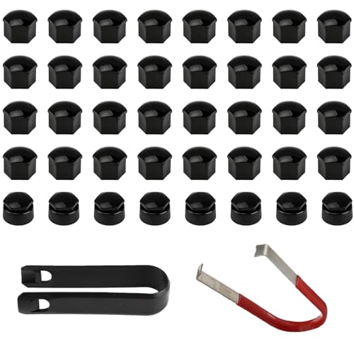 40 Piezas de 17mm de Tapas de Tuerca de Rueda, Tapas Protectoras para Herramienta de Eliminación de Tornillos