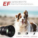 EF 85mm F1.8 Portrait Lens - Medium Telephoto Manual Cameras Lens for Canon EOS Rebel T Series (T8i/T7i/T7/T6/T3i/T2i/4000D/850D/SL3/SL2) & High-End DSLRs (6D Mark II/5D Mark IV/90D/80D/77D) - Image 2