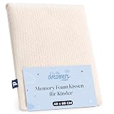 Dreamzie - Kinderkopfkissen - Ergonomisches Kissen Kinderzimmer mit Memory-Schaum - Kissen 40x60x6 cm ideal als Kinderkissen