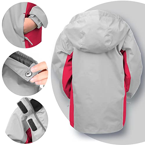 Image of Girls Boys Rain Jackets, Lightweight Waterproof Kids Rain Coats with Hood Windbreakers for Kids