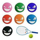 wlsvega 7 Piezas Antivibrador Raqueta Tenis - Amortiguador de Raqueta de Tenis de Silicona - Accesorios para Tenis - ExpresióN Sonriente úNica,Adecuada para Raquetas de Tenis Y Raquetas de BáDminton