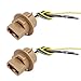 HUIQIAODS 7443 Sockets Female Adapter Wire Connector for Turn Signal/Reverse/Brake Light Bulbs Socket (Pack of 2)